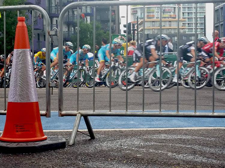 Cyclists in a race